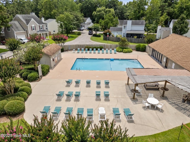 241 Saint James Ct, Wilmington, NC 28409 - community pool with a residential view and a patio area