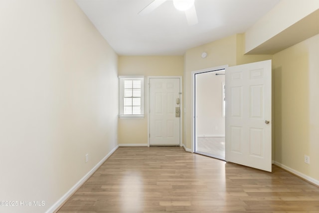 215 Royal Poste Rd Unit 2709, Sunset Beach, NC 28468 - foyer featuring a ceiling fan and light wood-style flooring