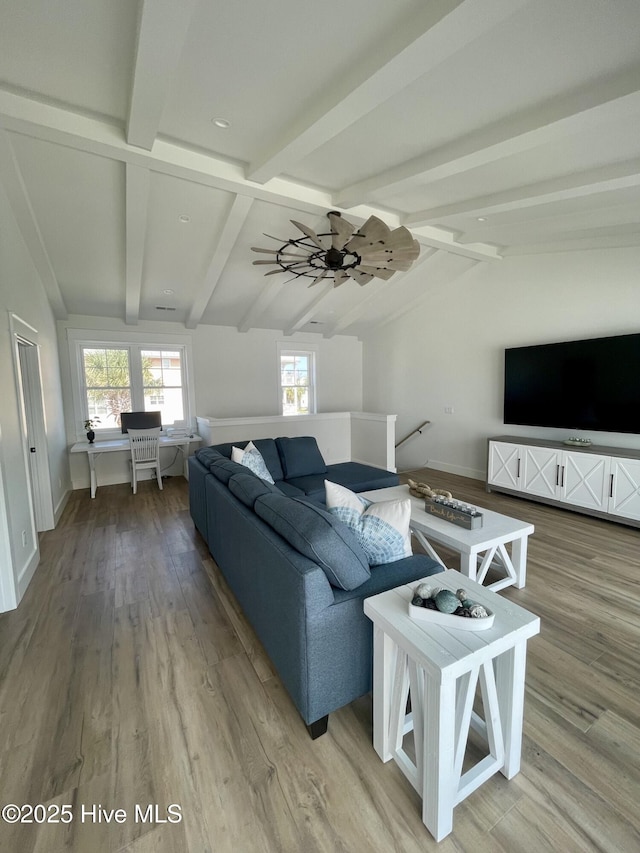 1320 Searay Ln, Carolina Beach, NC 28428 - living area with wood finished floors and baseboards