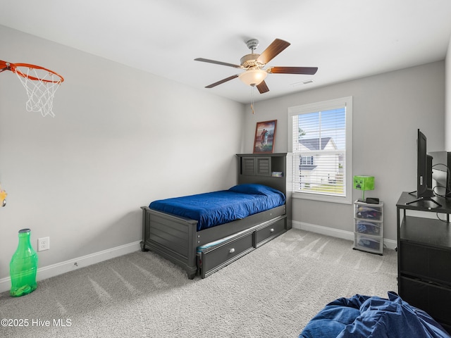 510 Transom Way, Sneads Ferry, NC 28460 - carpeted bedroom with baseboards and a ceiling fan