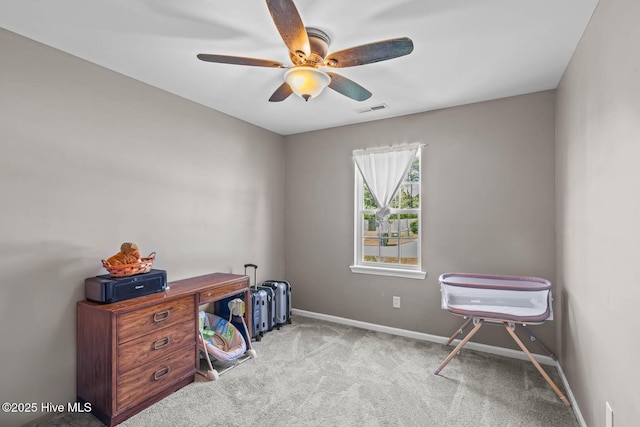 105 Marina Leigh Dr, Hubert, NC 28539 - carpeted office featuring ceiling fan and baseboards