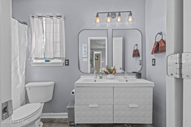 105 Marina Leigh Dr, Hubert, NC 28539 - bathroom featuring toilet and double vanity
