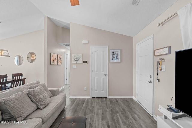 105 Marina Leigh Dr, Hubert, NC 28539 - living room with wood finished floors and high vaulted ceiling