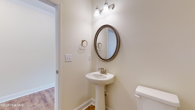 341 Oleander Dr, Greenville, NC 27858 - bathroom with toilet and wood finished floors