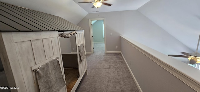 196 Asheberne Dr, Washington, NC 27889 - hall featuring lofted ceiling and carpet