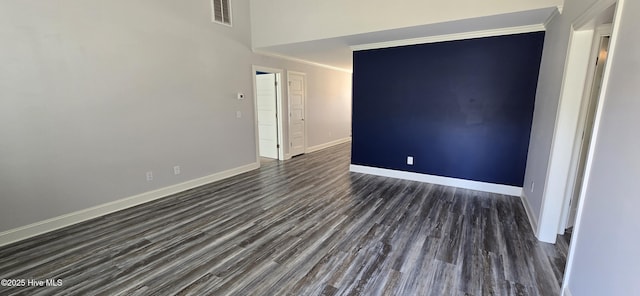 196 Asheberne Dr, Washington, NC 27889 - unfurnished room with dark wood-style flooring and crown molding