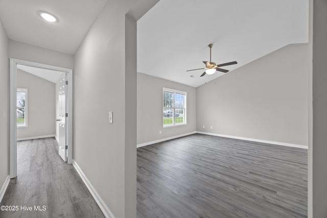 6739 Newbury Way, Wilmington, NC 28411 - hall with lofted ceiling and wood finished floors