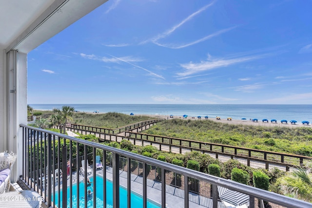 222 Carolina Beach Ave N Unit 230, Carolina Beach, NC 28428 - balcony with a water view and view of pool
