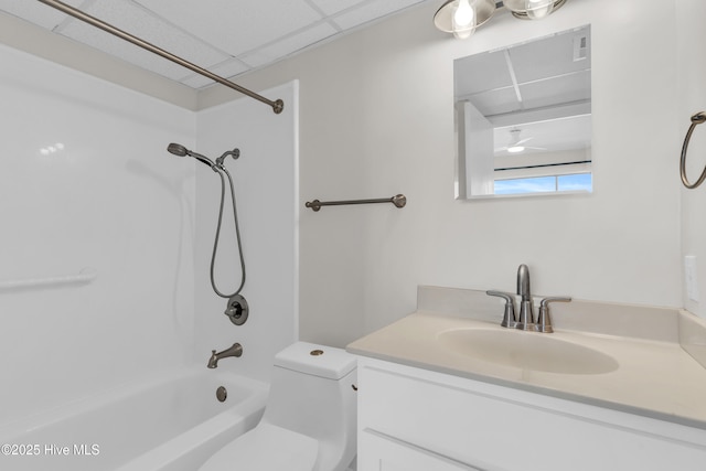 222 Carolina Beach Ave N Unit 230, Carolina Beach, NC 28428 - full bath featuring vanity, shower / tub combination, and a paneled ceiling