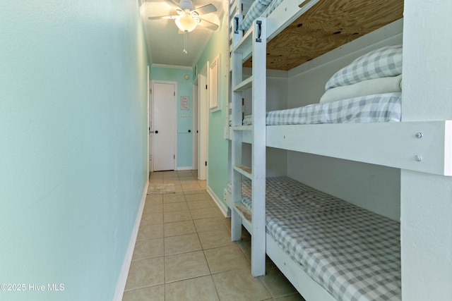 2224 New River Inlet Rd Unit 233, North Topsail Beach, NC 28460 - bedroom with light tile patterned floors and attic access