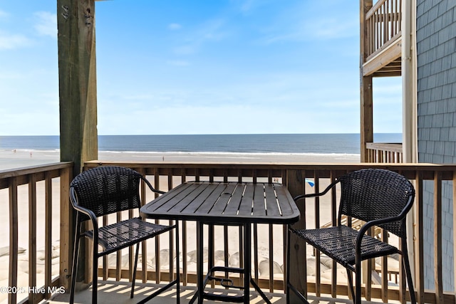 2224 New River Inlet Rd Unit 233, North Topsail Beach, NC 28460 - deck with view of water and beach