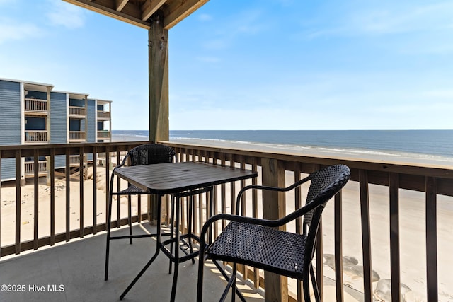 2224 New River Inlet Rd Unit 233, North Topsail Beach, NC 28460 - balcony featuring view of water and beach