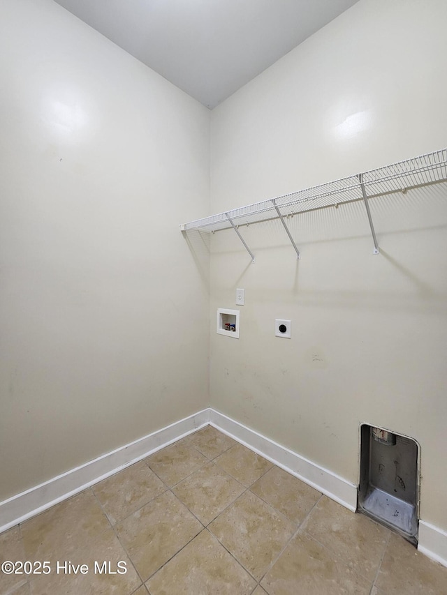 205 Channel Marker Loop, Swansboro, NC 28584 - laundry area with hookup for a washing machine, light tile patterned floors, and electric dryer hookup