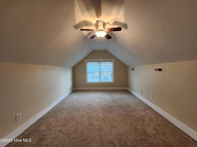 205 Channel Marker Loop, Swansboro, NC 28584 - additional living space featuring carpet floors, ceiling fan, and lofted ceiling