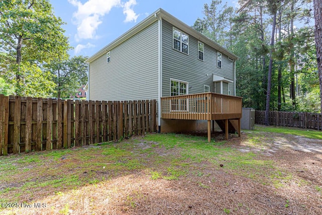 3 S Ct, Pinehurst, NC 28374 - back of house with a deck and a fenced backyard