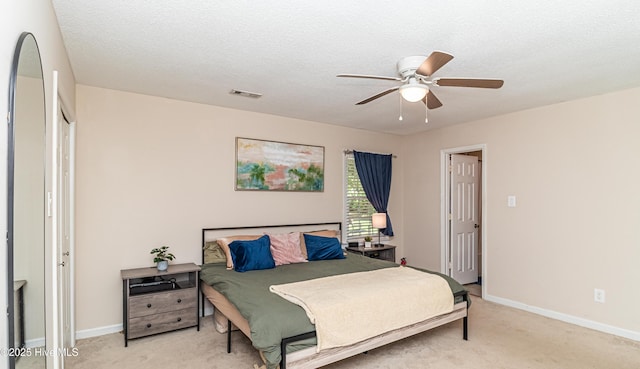 306 Goldleaf Dr, Goldsboro, NC 27534 - bedroom with light colored carpet and a ceiling fan