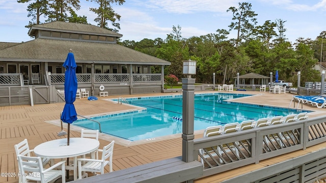 117 Forecastle Ct, Washington, NC 27889 - community pool featuring a wooden deck