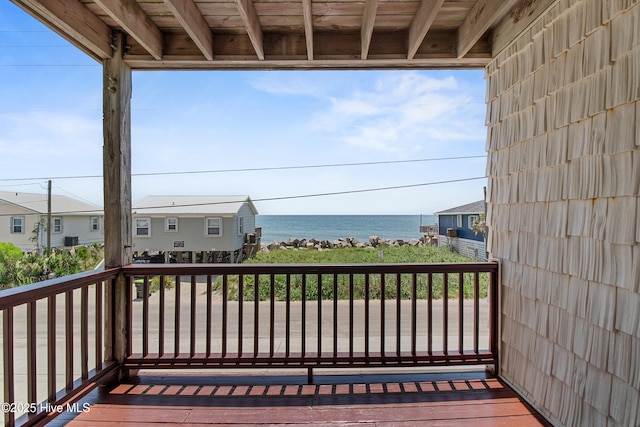 1711 Carolina Beach Ave N Unit B, Carolina Beach, NC 28428 - deck with a water view
