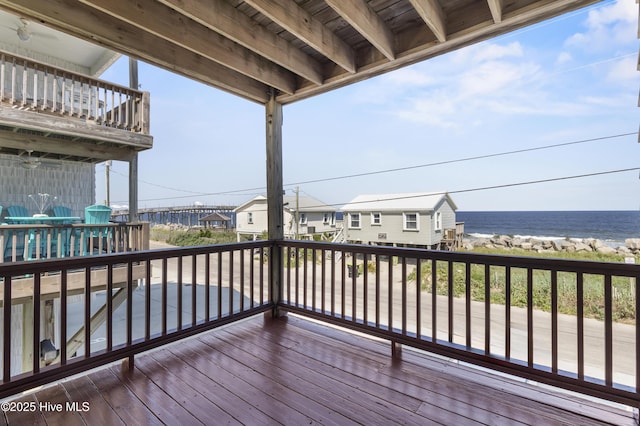 1711 Carolina Beach Ave N Unit B, Carolina Beach, NC 28428 - deck featuring a water view