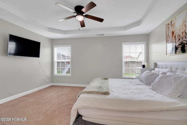 939 Dynamo Ln, Jacksonville, NC 28546 - carpeted bedroom with a raised ceiling and ceiling fan