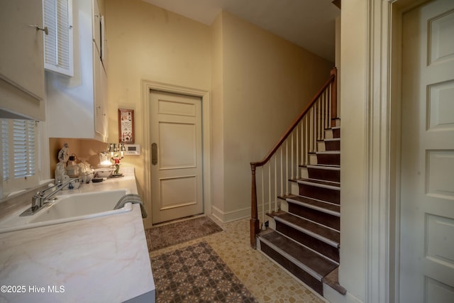 900 Nash St N, Wilson, NC 27893 - staircase with tile patterned floors