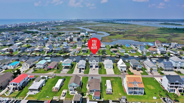 4061 4th St, Surf City, NC 28445 - aerial view of property and surrounding area featuring nearby suburban area