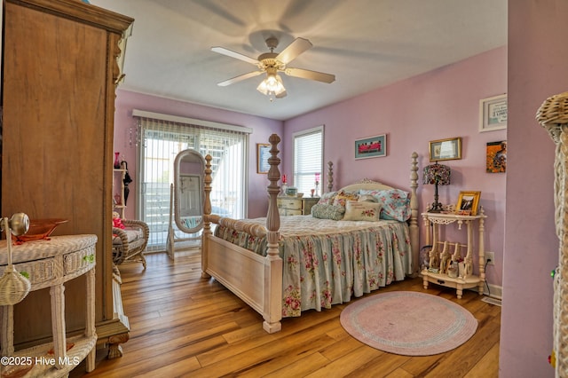 4061 4th St, Surf City, NC 28445 - bedroom featuring light wood-style floors and ceiling fan