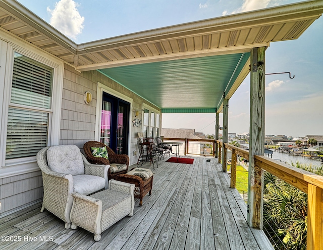 4061 4th St, Surf City, NC 28445 - deck featuring a water view