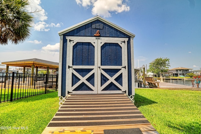 4061 4th St, Surf City, NC 28445 - view of shed featuring a water view
