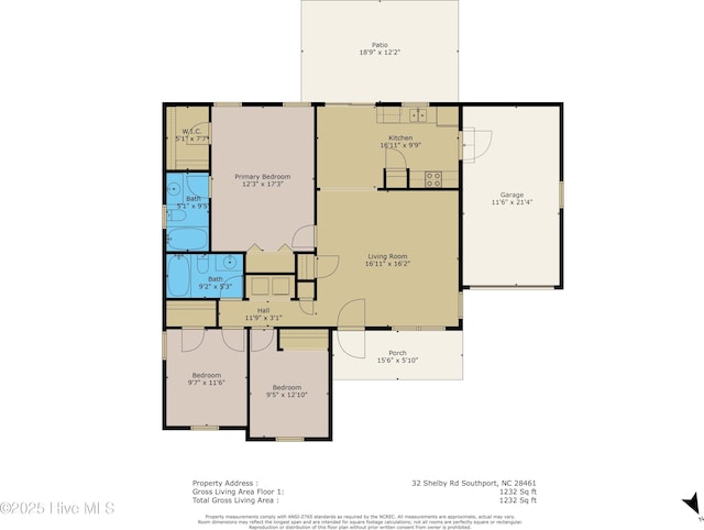 32 S Shelby Rd, Southport, NC 28461 - view of floor plan / room layout