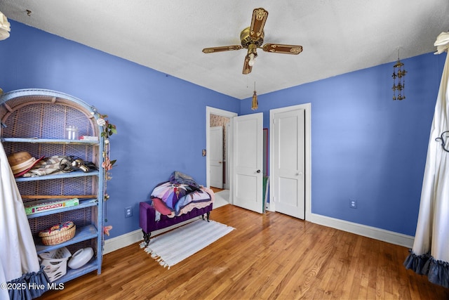 1710 National Ave, New Bern, NC 28560 - bedroom with wood finished floors and ceiling fan