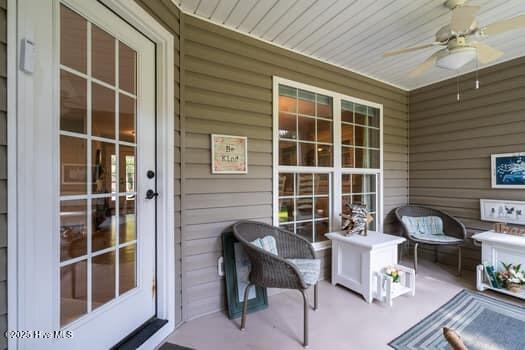 124 Juniper Creek Blvd Unit 16, Pinehurst, NC 28374 - view of patio with ceiling fan