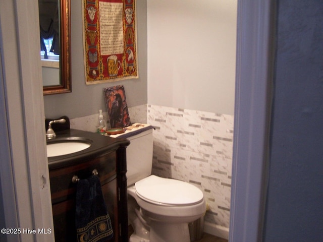 206 Community Rd, Eagle Springs, NC 27242 - half bathroom featuring vanity and toilet