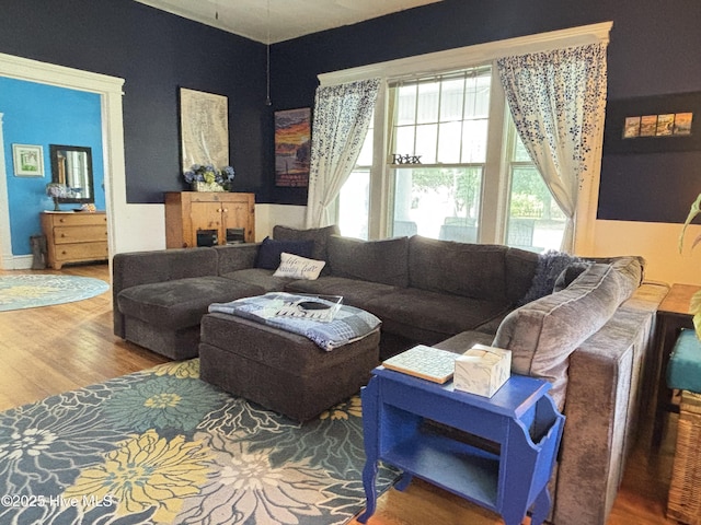 124 W Main St, Woodland, NC 27897 - living room featuring wood finished floors