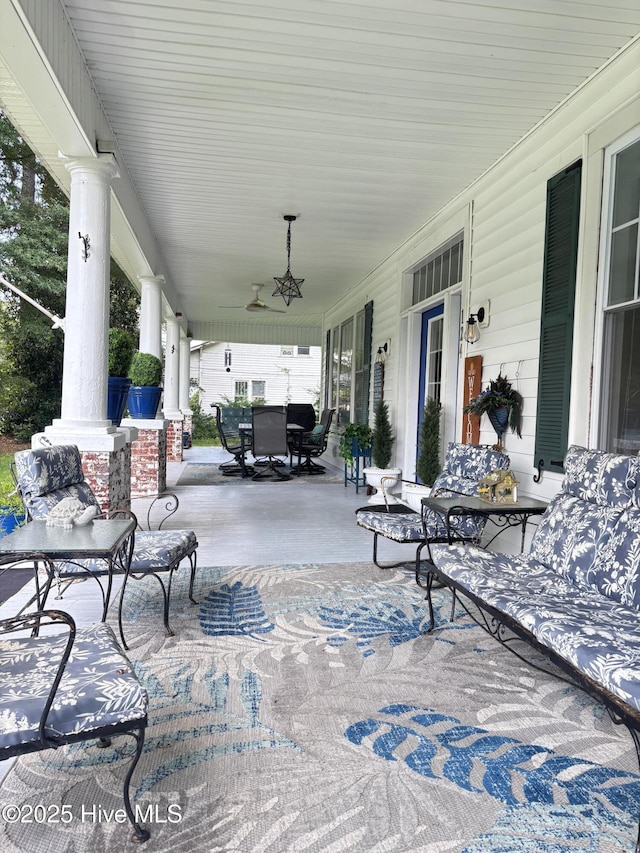 124 W Main St, Woodland, NC 27897 - porch featuring outdoor dining space