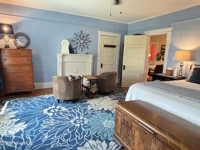 124 W Main St, Woodland, NC 27897 - bedroom with crown molding and wood finished floors