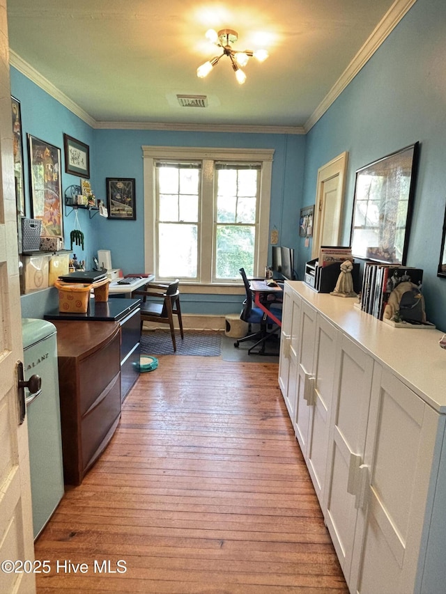 124 W Main St, Woodland, NC 27897 - office featuring light wood finished floors and crown molding
