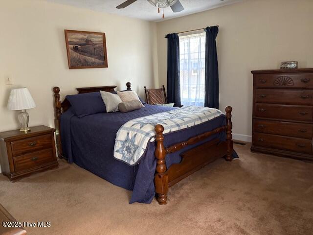 2904 Jason Dr, Rocky Mount, NC 27803 - bedroom with carpet flooring and ceiling fan