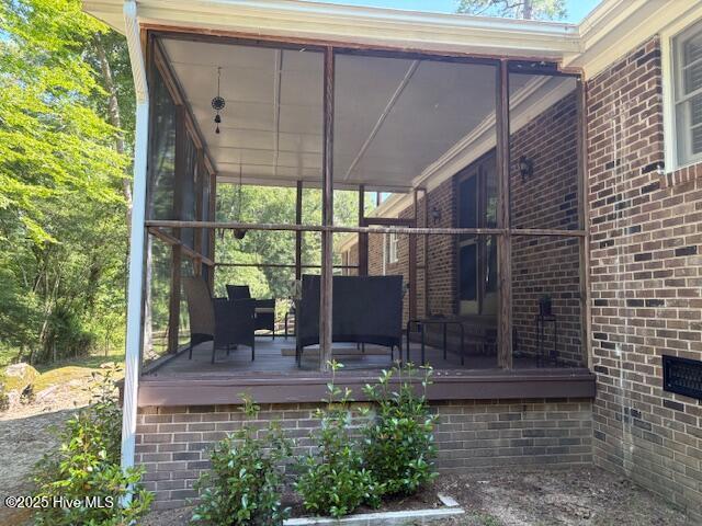 2904 Jason Dr, Rocky Mount, NC 27803 - view of patio with a sunroom