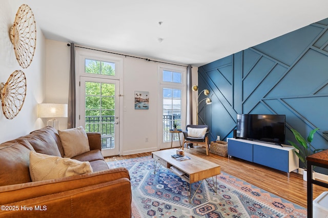 215 S Water St Apt 206, Wilmington, NC 28401 - living area featuring wood finished floors