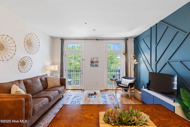 215 S Water St Apt 206, Wilmington, NC 28401 - living room featuring wood finished floors