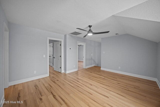 2324 Dovedale Dr Unit B, Greenville, NC 27834 - bonus room featuring ceiling fan, lofted ceiling, and light wood finished floors