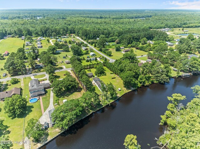 6715 Clarks Neck Rd, Washington, NC 27889 - bird's eye view of a heavily wooded area and a nearby body of water