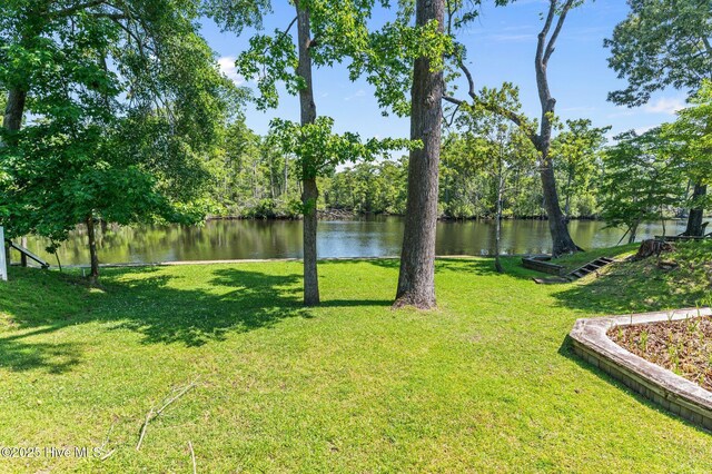 6715 Clarks Neck Rd, Washington, NC 27889 - view of grassy yard with a water view