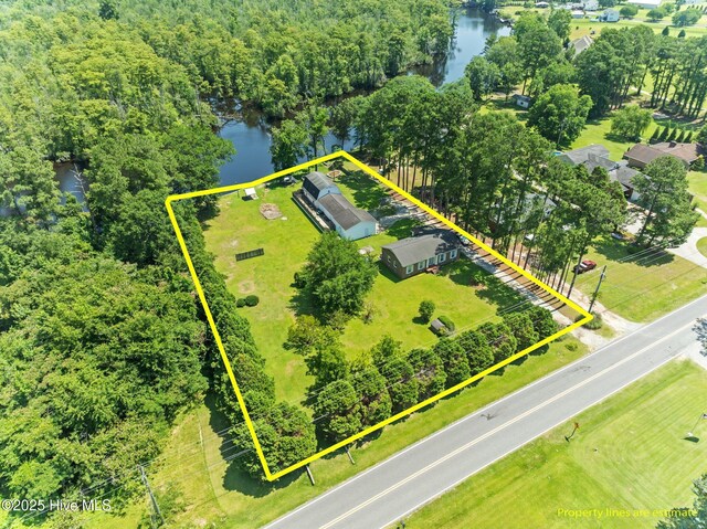 6715 Clarks Neck Rd, Washington, NC 27889 - view of property location featuring a nearby body of water and property parcel outlined