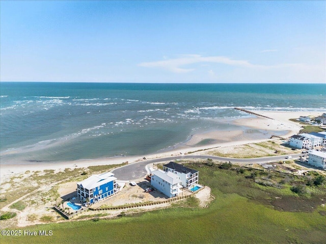 47 Grande View Dr, Ocean Isle Beach, NC 28469 - drone / aerial view of waterfront with a beach