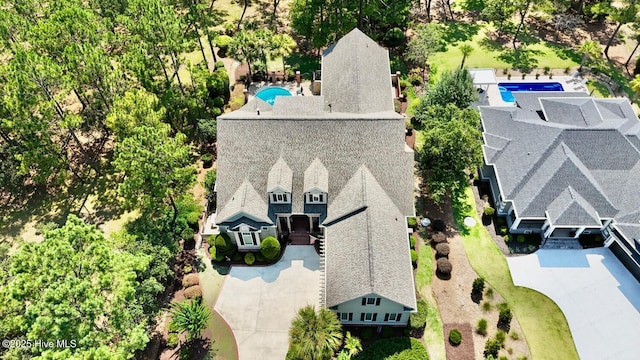 6601 Annesbrook Pl, Ocean Isle Beach, NC 28469 - view from above of property with a pool area