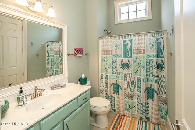 6601 Annesbrook Pl, Ocean Isle Beach, NC 28469 - full bathroom with vanity, tile patterned flooring, and a shower with curtain