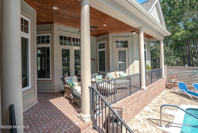 6601 Annesbrook Pl, Ocean Isle Beach, NC 28469 - view of patio featuring outdoor lounge area