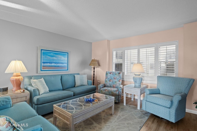 1505 Salter Path Rd Unit 236, Indian Beach, NC 28512 - living area with wood finished floors and baseboards